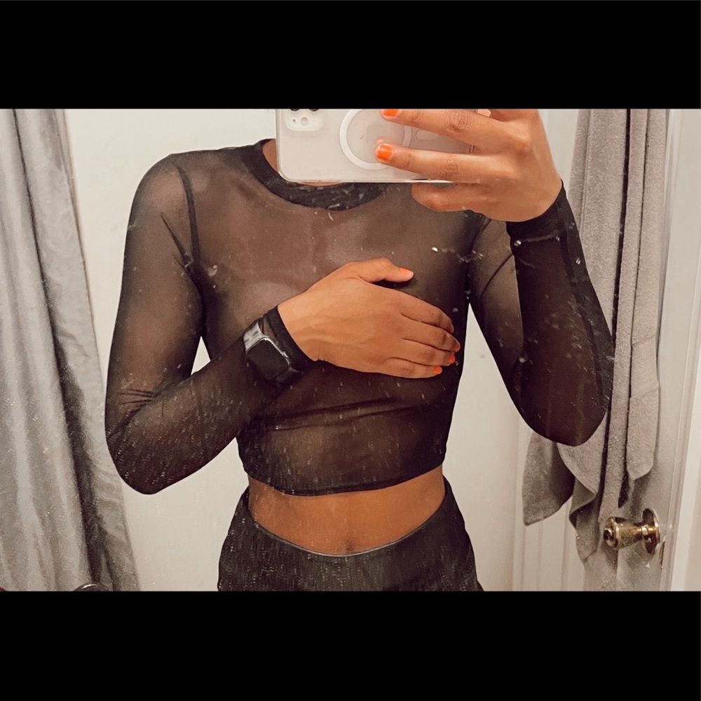 Mesh black Forever 21 long sleeve